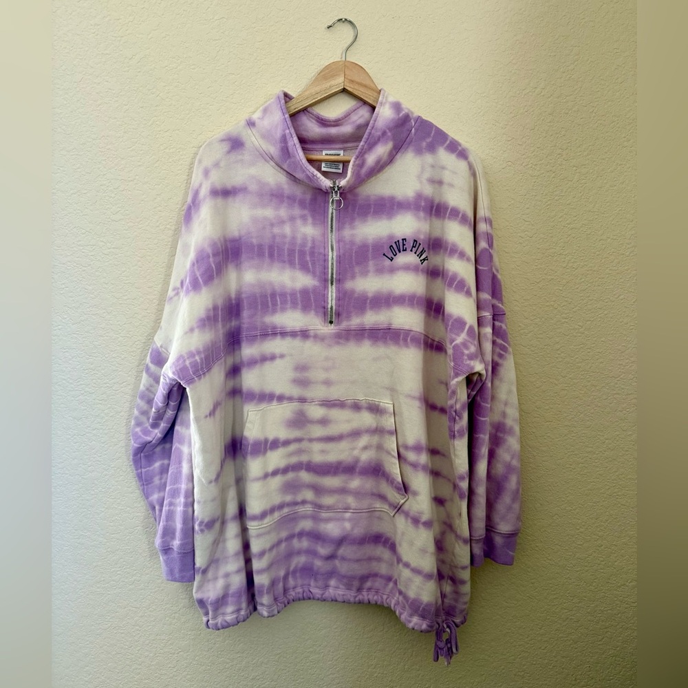 PINK Victoria's Secret Lavender Quarter-Zip Hoodie
